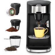 Boly Coffee Maker, Fast Brewing 3 in 1 Coffee & Tea Maker for K Cup, Ground Coffee and Tea Leaf, with Self Cleaning and 8 to 14 Oz. Brew Sizes