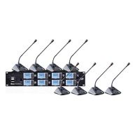Bolymic 8800S UHF 8-Channel Professional Wireless Lecturn Desktop Conference Microphone System