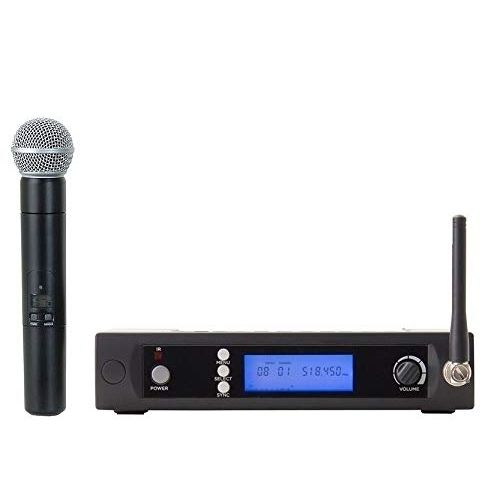  Bolymic BL3100 Cordless Microphones Professional UHF Wireless Microphone System with Metal Receiver and Single Handheld Mics