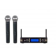 Bolymic BL3200 Pro Professional Dual Channel UHF Dual Wireless Cordless Microphone System 2 Handheld Microphones Mike for Churches, Performance, Karaoke, Parties
