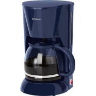 Bomann Kaffeemaschine Glaskanne 1,5 Liter Wasserstandsanzeige Kaffeeautomat 12 Tassen (Herausnehmbarer Filtereinsatz, Warmhalteplatte, 900 Watt, Blau)