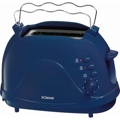  Bomann 2-Scheiben Toaster mit integrierten Broetchenaufsatz und 2 Kontrollleuchten in blau Tostgerat Toasten Toastgerat Toastautomat (sparsame 700 Watt + Aufwarm-, Auftau-, Schnellstoppfun