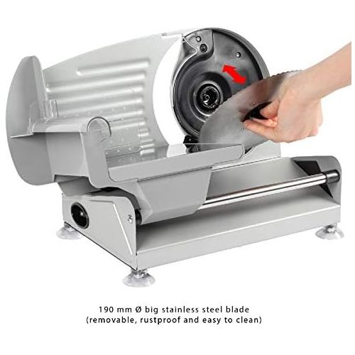  [아마존베스트]Bomann Sausage Slicer Electric Stainless Steel All-Slicer Bread Slicer Folding Slicer Cutting Thickness 0-15 mm Serrated Edge Fixed Stand Electric Knife