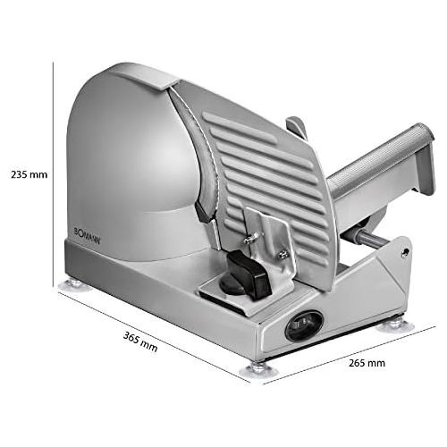  [아마존베스트]Bomann Sausage Slicer Electric Stainless Steel All-Slicer Bread Slicer Folding Slicer Cutting Thickness 0-15 mm Serrated Edge Fixed Stand Electric Knife