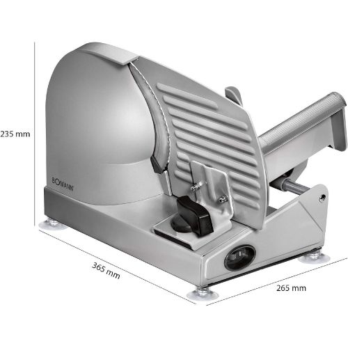  [아마존베스트]Bomann Sausage Slicer Electric Stainless Steel All-Slicer Bread Slicer Folding Slicer Cutting Thickness 0-15 mm Serrated Edge Fixed Stand Electric Knife