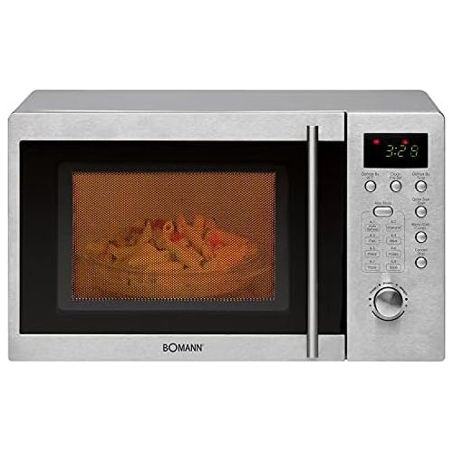  [아마존베스트]Bomann Underbuildable microwave with grill and stainless steel microwave oven, 20 litre cooking room including mounting material (powerful 1250 watts + 5 microwave power levels)