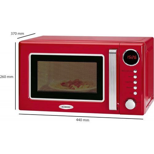  [아마존베스트]Bomann MWG 2270CB 2in 1Microwave Retro Design, red