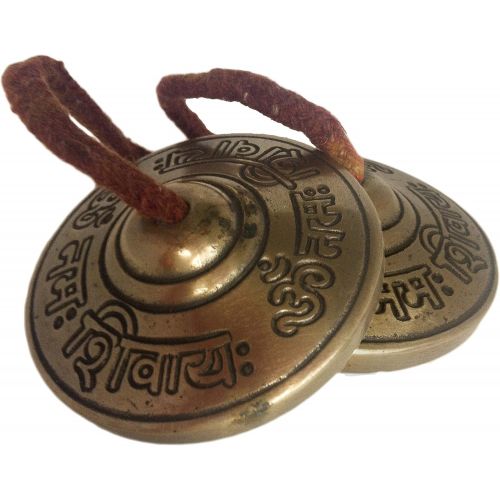  Bombay Imports Company Tingsha Om Namah Shivaya Tibetan Meditation Bells Chimes (2.75)