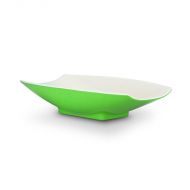 Bon Chef 8 x 4 34 x 2 Melamine Curves Bowl Lime Outside  White Inside, Case Of 24