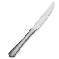 Bon Chef S1215 Stainless Steel 18/8 Reflections Solid Handle European Steak Knife, 9-63/64 Length (Pack of 12)