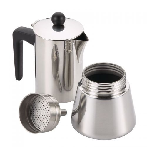  BonJour Coffee Stainless Steel Stovetop Espresso Maker, 48-Ounce