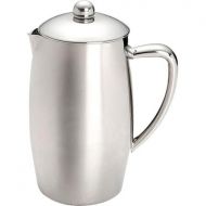 BonJour Coffee Self-Insulated Stainless Steel French Press, 33.8-Ounce, Triomphe