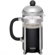 BonJour Coffee Stainless Steel French Press with Glass Carafe, 50.7-Ounce, Monet, Black Handle