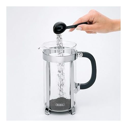  Bonjour Maximus French Press Coffee Maker, 8 Cup, Silver