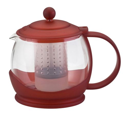  BonJour Teapots 1.2L Prosperity Teapot with Shut-Off, Rouge
