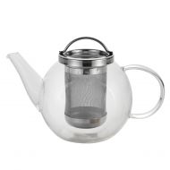 BonJour Coffee and Tea Handblown Borosilicate Glass Teapot, 27-Ounces, Harmony