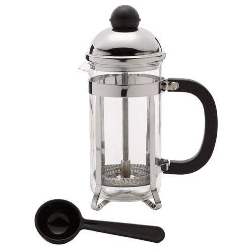  BonJour Coffee Stainless Steel French Press with Glass Carafe, 12.7-Ounce, Monet, Black Handle