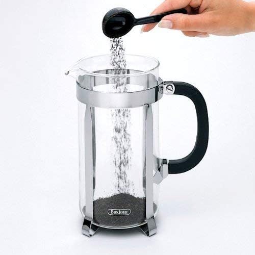  [아마존베스트]BonJour Coffee Stainless Steel French Press with Glass Carafe, 12.7-Ounce, Monet, Black Handle