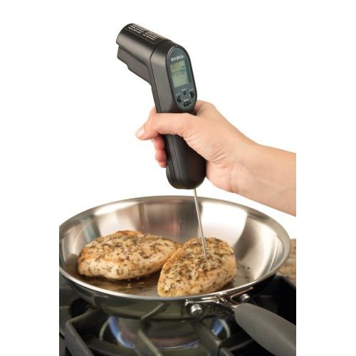  BonJour Chef’s Tools Combo Laser and Probe Cooking Thermometer, Black
