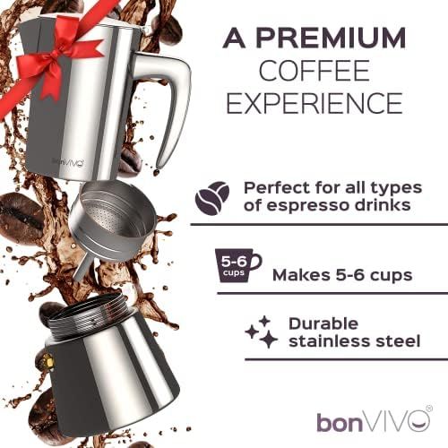  [아마존베스트]BonVivo Intenca Stainless Steel Espresso Maker