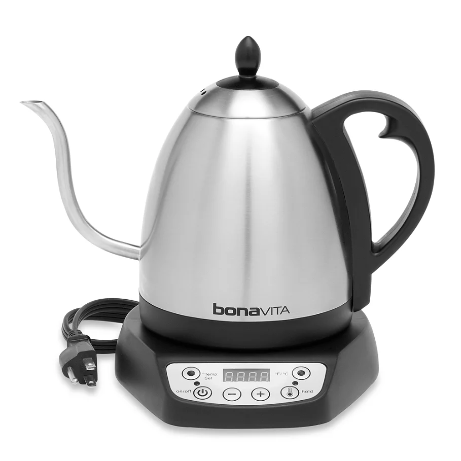  Bonavita 33.5-Ounce Variable Temperature Electric Gooseneck Kettle in Stainless Steel