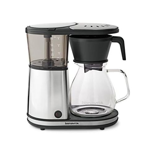  Bonavita BV1901GW 8-Cup One-Touch Coffee Maker Featuring Glass Carafe and Warming Plate, 12.6 x 6.8 x 12.2 inches, chrome