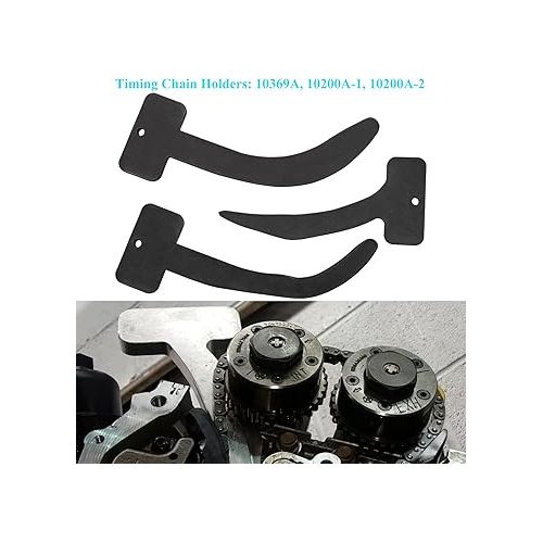  Bonbo Camshaft Phaser Timing Chain Lock Tool Kit 10200A, 10202A, 10369A Fits for Chrysler VW Compatible with Jeep Dodge Grand Cherokee Wrangler 3.6L Engine (6Pcs with Case)