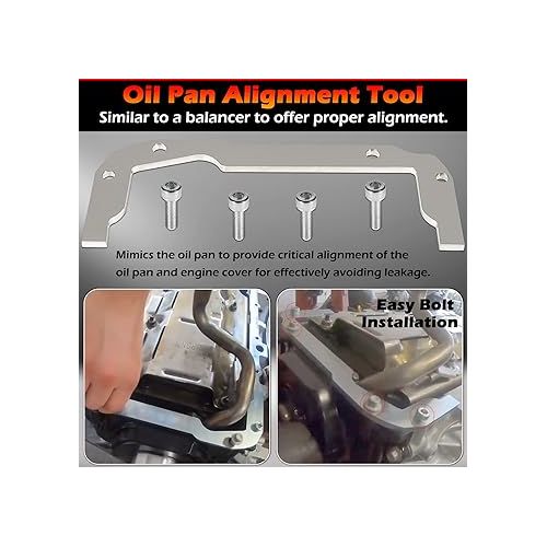  Front and Rear Cover Billet Alignment Tool & Oil Pan Alignment Tool Fits for LS Series Engines 4.8 5.3 5.7 6.0 LS1 LS2 LS3 LS6 L99 LS9 LSA LQ4