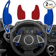 Bonbo Blue Aluminum Steering Paddle Shifter Extension Cover Trim Interior Accessories for Chevrolet Camaro 2016-2022, 2014-2019 Chevrolet Corvette C7