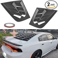 Bonbo Side Window Louvers Air Vent Scoop Shades Cover Blinds ABS Fit for Dodge Charger 2011-2023 in GT Lambo Style Custom Fit (Matte Black)
