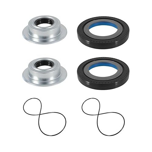  Front Axle Knuckle Vacuum Seals & Hub O-Rings & Tube Dust Seals Kit Fits for Ford Super Duty 2005-2019 F250 F350 F450 F550 With Dana Super 60, Replacement for part #2017426, 2014835, 54983 (6Pcs)