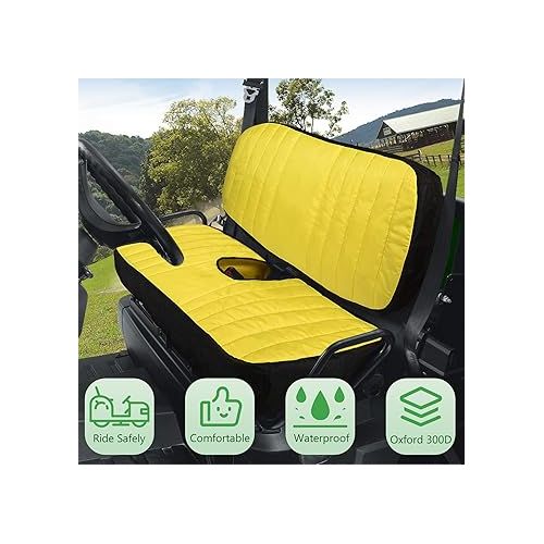  LP66449 Mid-Size Bench Seat Cover Front Cushioned Seat fit for John Deere Gator XUV560 XUV590 | Oxford 300D Fabric, Comfortable, Waterproof