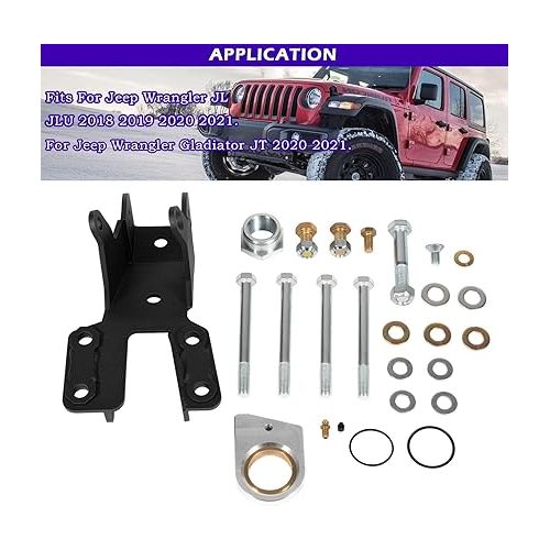  Bonbo 8869-01 Front Track Bar & Sector Shaft Brace for Jeep Wrangler JL JLU & Gladiator JT 2018 2019 2020 2021 2022