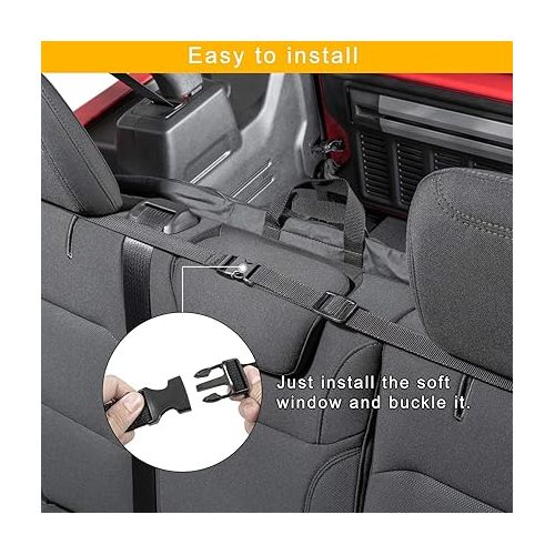  Bonbo Soft Top Window Storage Bag for 2018-2023 Jeep Wrangler JL JLU & Gladiator JT 2-Door & 4-Door Replace 68358392AC