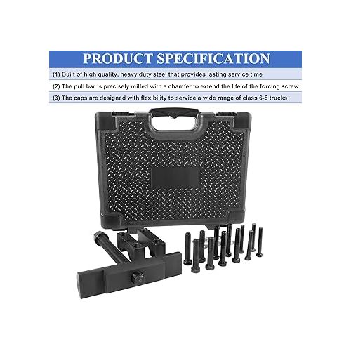  Bonbo 10803 Yoke Puller Yoke Removal Tool Kit for Commercial Trucks & Semi Truck, Works on Class 6-8 Trucks and Equipment Heavy Duty Yoke Remover Tool