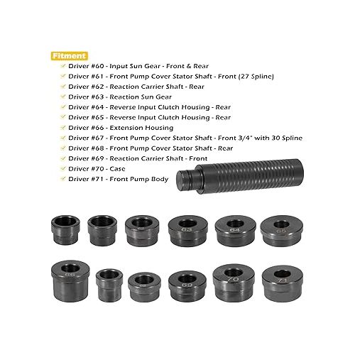  Bonbo T-0220-700R4 Bushing Driver Tools Kit Fits for GM 700-R4 4L60 4L60E 4L65E Transmissions Bushing Bearing Seal Installer Remover Set (13 PCs)