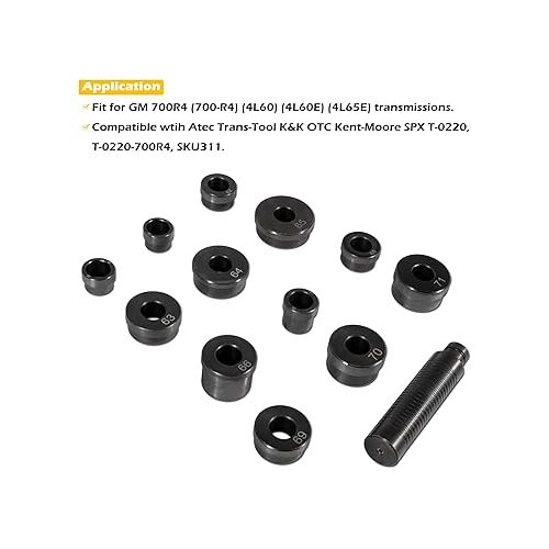  Bonbo T-0220-700R4 Bushing Driver Tools Kit Fits for GM 700-R4 4L60 4L60E 4L65E Transmissions Bushing Bearing Seal Installer Remover Set (13 PCs)