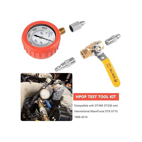  Bonbo Hpop Test Tool Kit High Pressure Oil for DT466 DT530 Compatible with International MaxxForce DT9 DT10 1996-2015