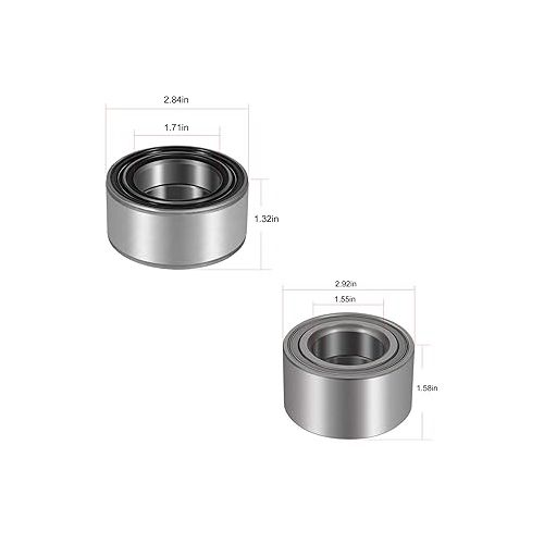  Bonbo Wheel Bearings for Polaris Ranger 900 1000 XP Crew Diesel Base Front & Rear Alternative to 3514635 3514699 (4Pcs)