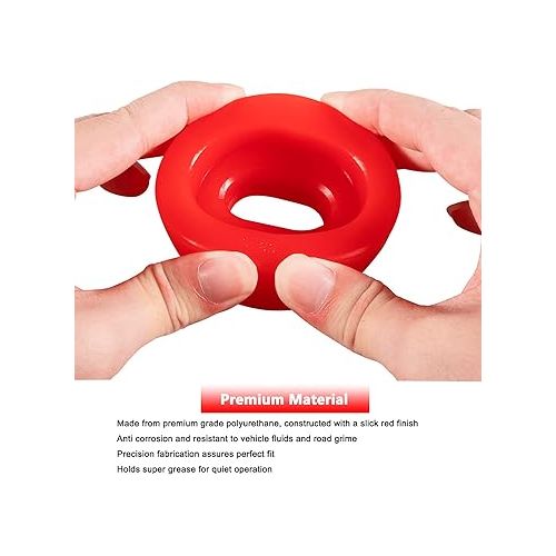  Bonbo 7-141 Body and Cab Mount Bushing Kit for Chevy Silverado & Sierra 1500/2500 2WD/4WD 1999-2014 Polyurethane Body Cab Mounts & Washers (Red)