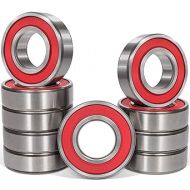 Bonbo 10 Pcs 6005-2RS Ball Bearings 25x47x12mm Double Rubber Seal Deep Groove Ball Bearings for Electric Motors, Wheels, Garden Machinery etc