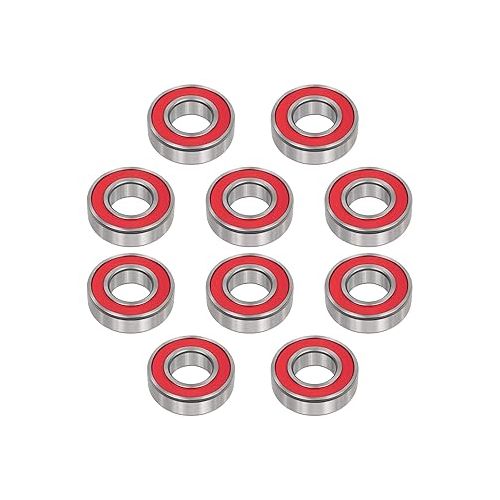  Bonbo 10 Pcs 6005-2RS Ball Bearings 25x47x12mm Double Rubber Seal Deep Groove Ball Bearings for Electric Motors, Wheels, Garden Machinery etc