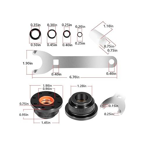  Bonbo HC5345 Seal Kit Compatible with SeaStar Hydraulic Steering Cylinder Seal Kit with Pin Wrench HS5157 fits HC5340, HC5341, HC5342, HC5343, HC5344, HC5345,HC6750, HC6751