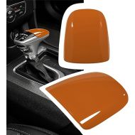 Bonbo Gear Shift Trim Knob ABS Decoration Cover Interior Accessories for 2015-2021 Dodge Charger Special-Purpose (Orange)