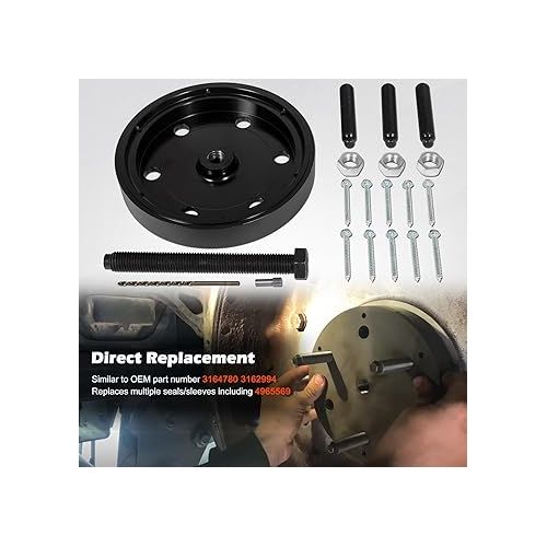  3164780 Crankshaft Rear Main Seal & Wear Sleeve Installer and Remover Tools Set Fits for Cummins ISX QSX ISX15 ISX12 Diesel Engines, Replaces for OEM Part Number 3162994 4965569