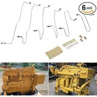 For Caterpillar CAT 3406 Fuel Injection Line Kit 6Pcs with Clamps Compatible with CAT 3406 3406B 3406C engine, 1917941 1917942 1917943 1917944 1917945 1917946