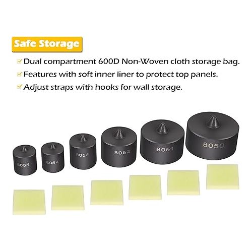  8056 Shaft Protector Set for Use with Grip-O-Matic Pullers or Push-Pullers, Fan Blade, Gear and Bearing Pullers, Compatible with OTC 8056 (Set of 6)