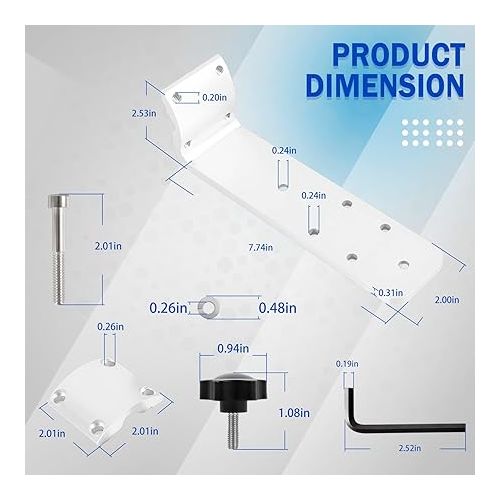  Bonbo 58182 Replacement for Any Kuma BBQ Grill Inboard/Outboard Marine Rail Mount Grill Bracket Kit