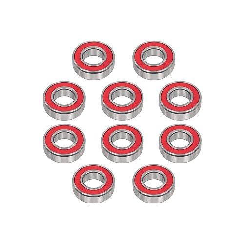  Bonbo 10 Pcs 6004-2RS Ball Bearings 20x42x12mm Double Rubber Seal Deep Groove Ball Bearings for Electric Motors, Wheels, Garden Machinery etc