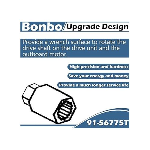  Bonbo Drive Shaft Adapter Tool for Mercruiser Alpha One/for Mercury 13 Spline Driveshaft Replaces 90220 18-9854 91-56775T Outboard Compatible with MC-I, R-MR, Alpha One, Alpha One/Gen II